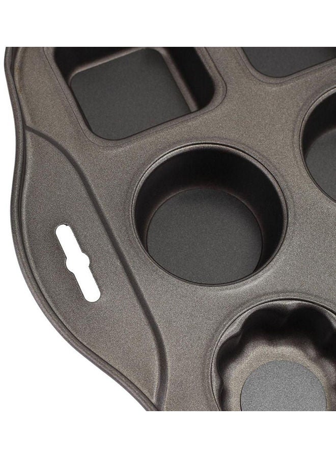 NIBEMINENT 12 Grid Cheese Cake Mould Black 33X20centimeter - Image 3