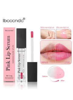 ibcccndc Pink Lip Serum Plumper, Colour Changing Lip Gloss, Magic Colour Changing Lip Gloss, Hydrating Pink Lip Plumper, Pink Lip Serum Lip Tint, Valentine's Day Gift for Moisture and Reduces Fine Lines 5.5ml  - Image 1