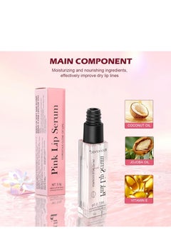 ibcccndc Pink Lip Serum Plumper, Colour Changing Lip Gloss, Magic Colour Changing Lip Gloss, Hydrating Pink Lip Plumper, Pink Lip Serum Lip Tint, Valentine's Day Gift for Moisture and Reduces Fine Lines 5.5ml  - Image 4