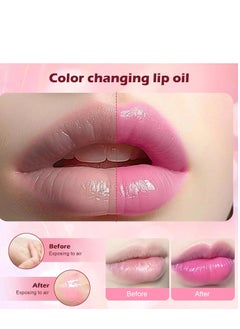 ibcccndc Pink Lip Serum Plumper, Colour Changing Lip Gloss, Magic Colour Changing Lip Gloss, Hydrating Pink Lip Plumper, Pink Lip Serum Lip Tint, Valentine's Day Gift for Moisture and Reduces Fine Lines 5.5ml  - Image 3