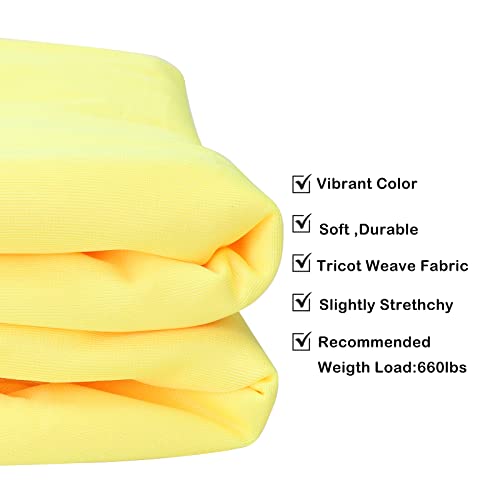 Flife Aerial Yoga Hammock 5.7 yards Premium Silk Fabric Swing for Antigravity Inversion Include Daisy Chain,Carabiner and Pose Guide (yellow) - Image 2