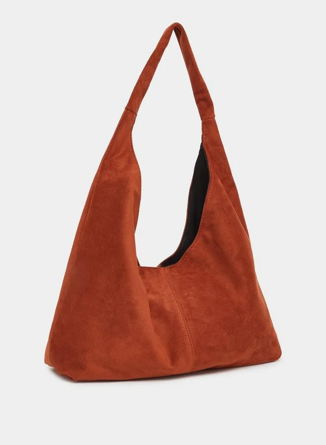 Styli Styli Suede Texture Shoulder Bag