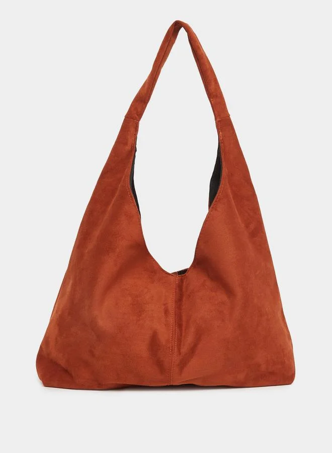 Styli Styli Suede Texture Shoulder Bag