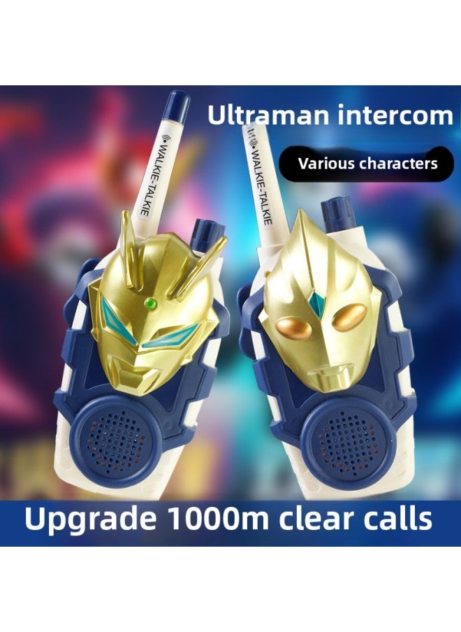 Generic - Ultraman Super Marvel Hero Boy Mask Interphone Toy Outdoor Parent-Child Emotional Interaction-Color:A Pair Of Ultraman Bridge Walkie-talkies-Specifications:Bag [free 6 Batteries + Screwdriver] - Image 1