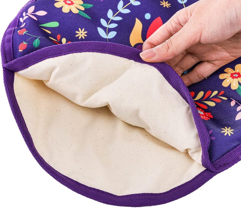 Lyellfe حقيبة تسخين التورتيلا 3 عبوات، 12 بوصة حاملة تسخين التاكو المعزولة للتورتيلا من دقيق الذرة، ليلة تاكو الثلاثاء، حفلة الهالوين، آمنة للاستخدام في الميكروويف والفريزر - Image 3