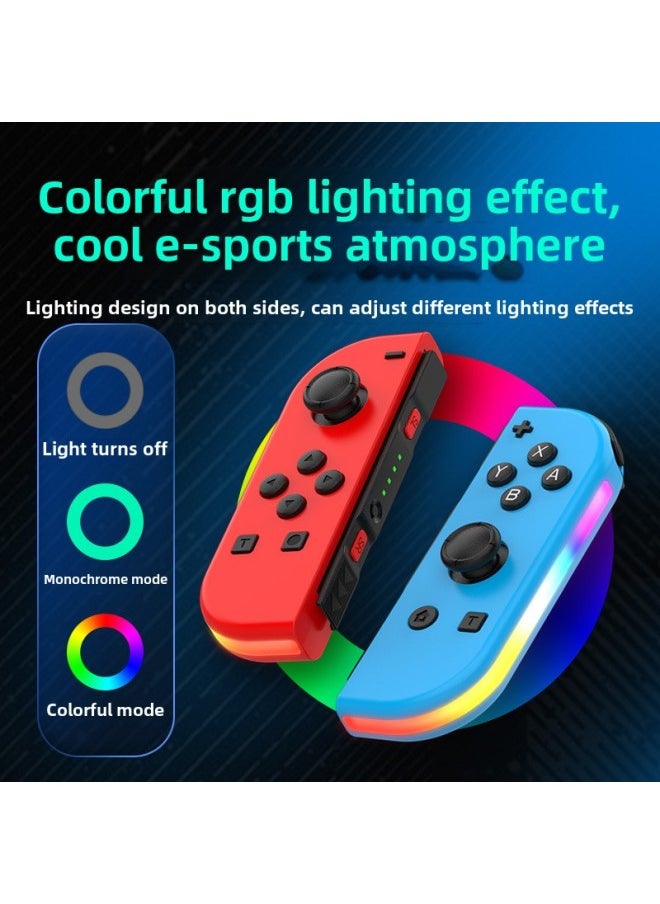 Generic Switch Joycon Left And Right Handle NS Somatosensory Vibration Bluetooth Game Wireless Handle RGB Glare Light-Product's Colour:Gradient Jet  - Image 5
