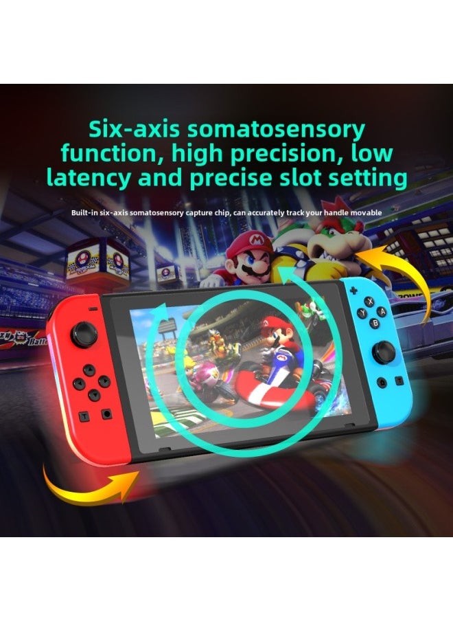 Generic Switch Joycon Left And Right Handle NS Somatosensory Vibration Bluetooth Game Wireless Handle RGB Glare Light-Product's Colour:Gradient Jet  - Image 4