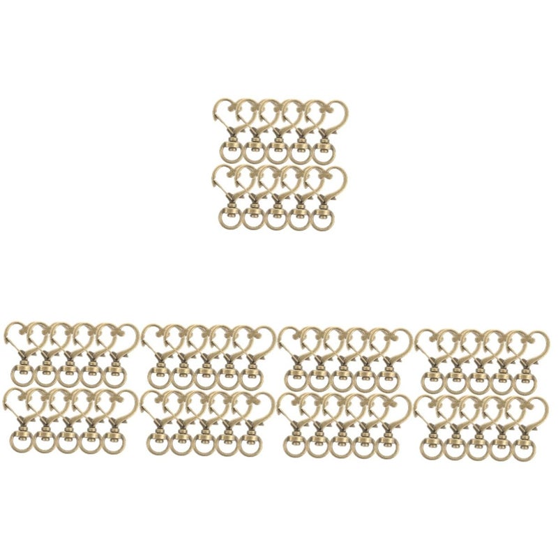 50 Pieces Heart Keychains with Lobster Clasps Lightweight Snap Clips for Crafts and Personalization - Image 2