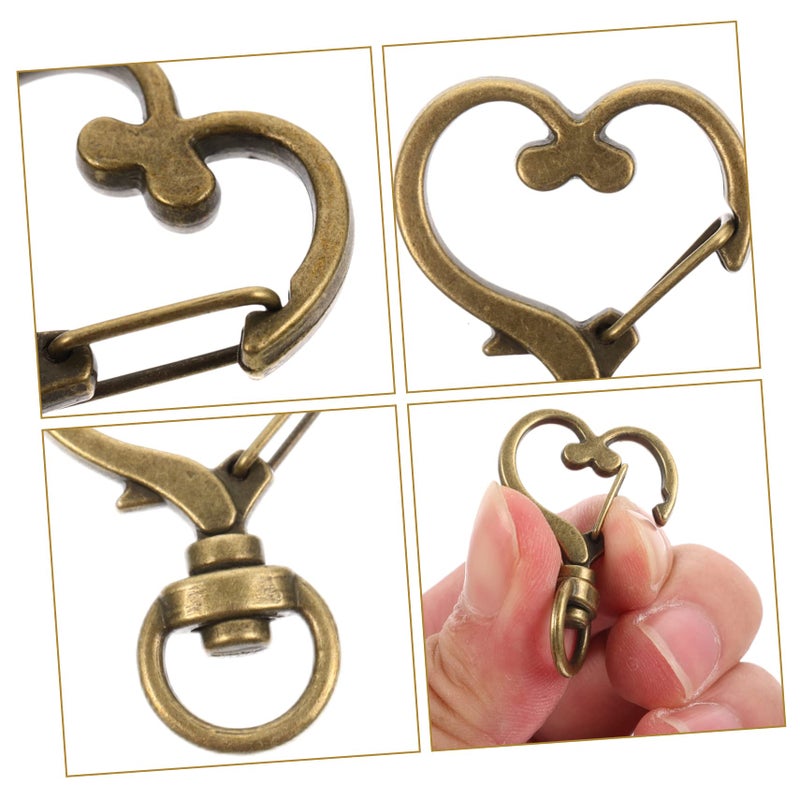 50 Pieces Heart Keychains with Lobster Clasps Lightweight Snap Clips for Crafts and Personalization - Image 5