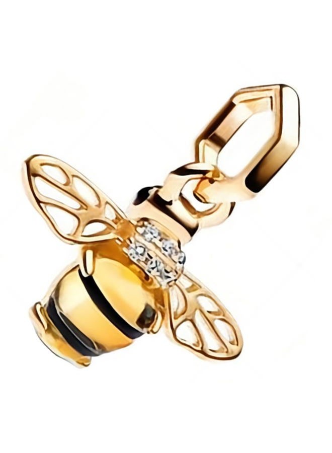 ZURWTCH Gold Bee Sparkling Dangle Charm Fit Women Bracelet Necklaces Fashion Gifts 925 Sterling Silver DIY Jewelry - Image 1