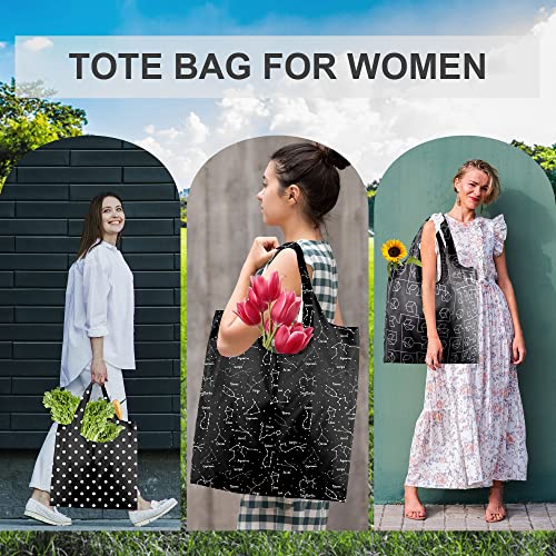 BeeGreen Reusable Shopping Bags for Groceries Reusable Gifts Bag - Grocery Bags Foldable 6 Pack Cute Holiday Cloth Bags With Handles - Large Tote Bag Bulk Heavy Duty Polyester Washable Geometry - Image 5