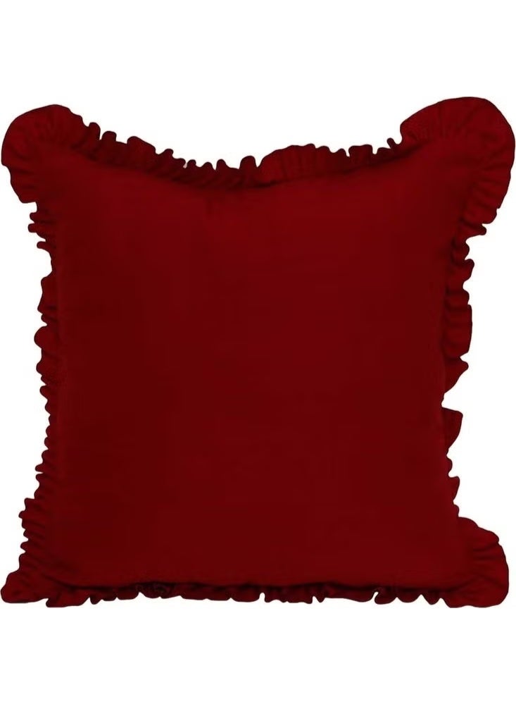 Amaranda Moda Red Ruffle Cushion Cover 45 x 45 cm. - Image 1