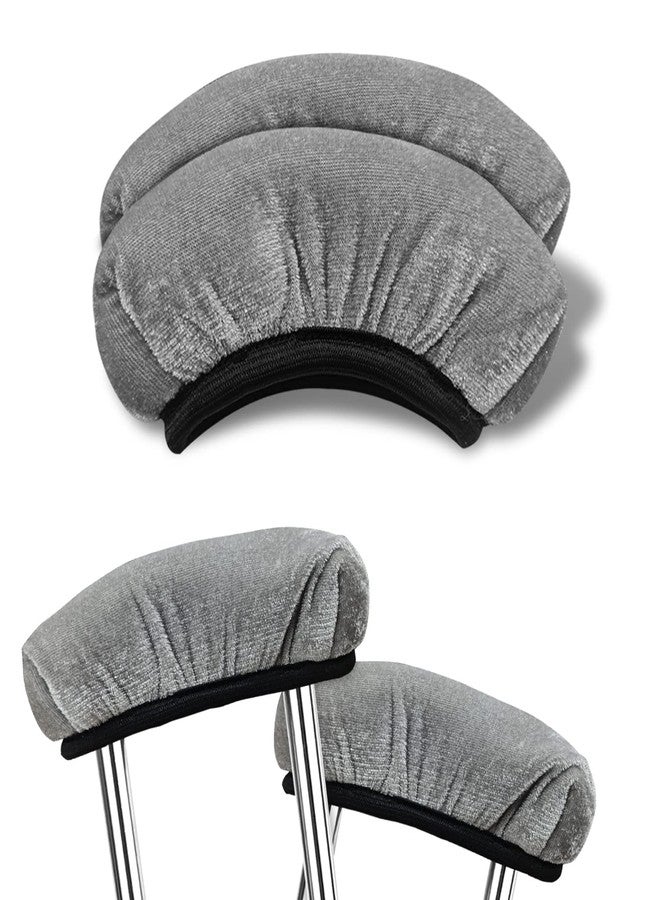 Elfzone Pads for Crutches - 2PCS Crutch Pads for crutches underarm，Armpits Universal Medical Padding for Crutches for Adults, Washable Padded Covers with Thick Soft Memory Foam (Gray) - Image 1