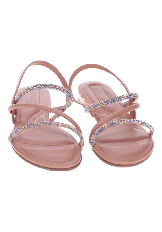 بيرا ريو Beira Rio Ladies Flat Sandals Blue | Made In Brazil