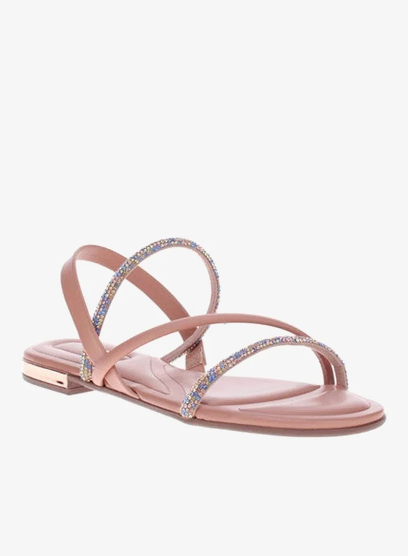 Beira Rio Ladies Flat Sandals Blue | Made In Brazil