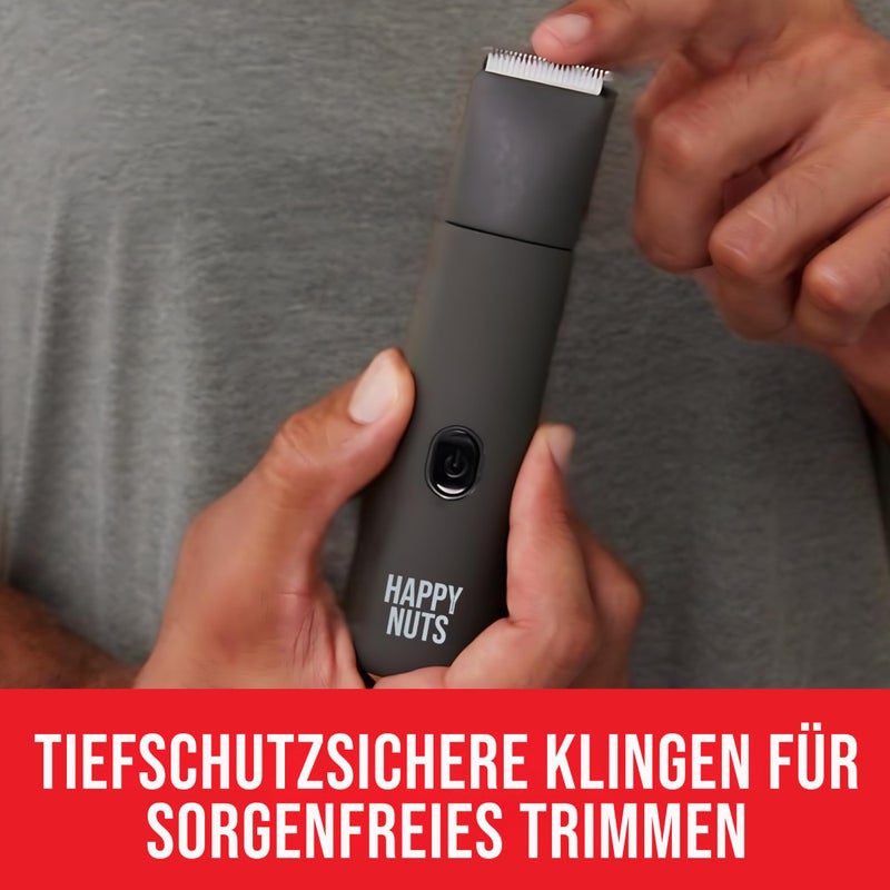 HAPPY NUTS The Lumberjack Electric Groin & Body Hair Trimmer for Men - Mens Body Groomer Kit for Privates - Smooth Ball & Pubic Hair Shaver (Graphite) - Image 3