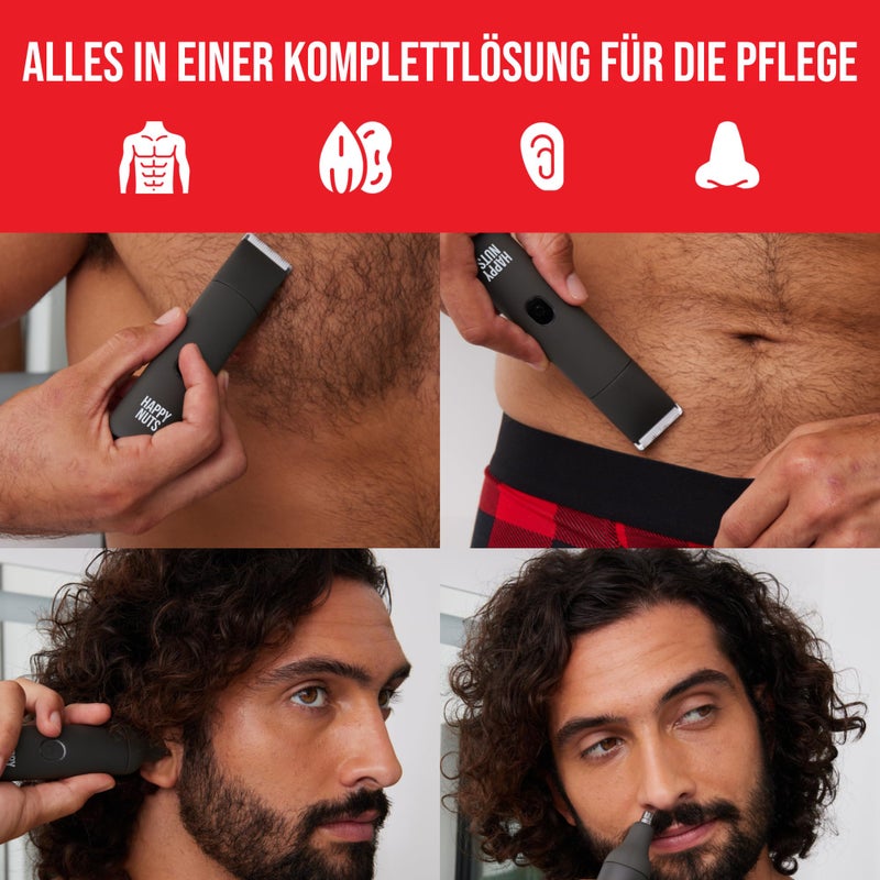 HAPPY NUTS The Lumberjack Electric Groin & Body Hair Trimmer for Men - Mens Body Groomer Kit for Privates - Smooth Ball & Pubic Hair Shaver (Graphite) - Image 4