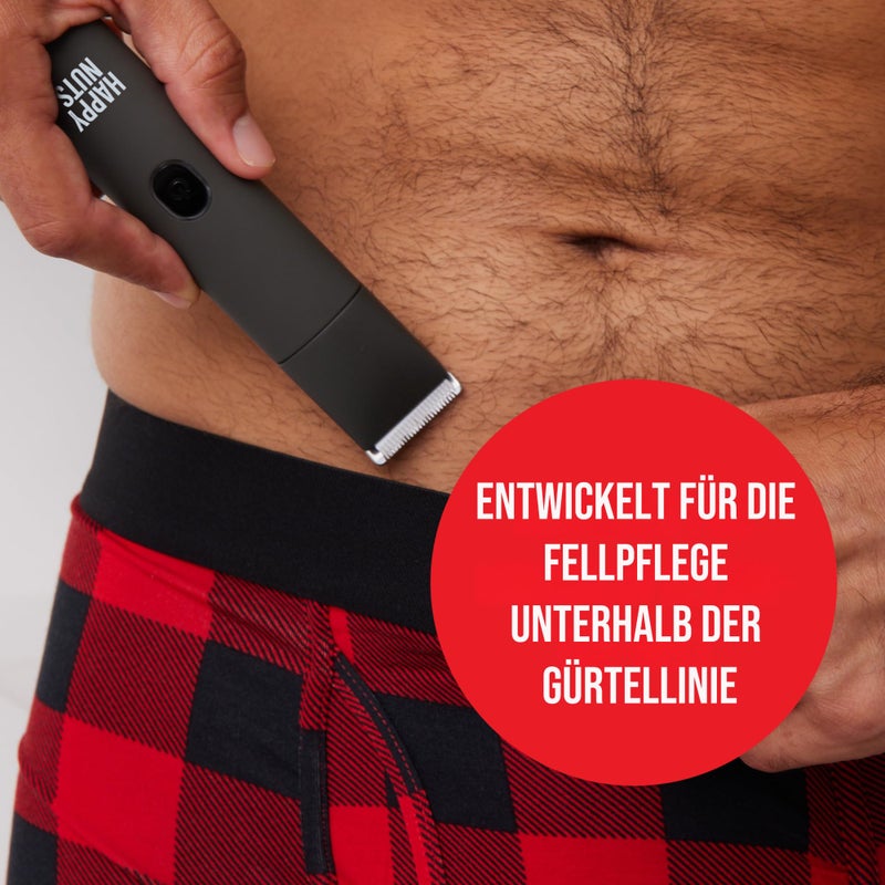 HAPPY NUTS The Lumberjack Electric Groin & Body Hair Trimmer for Men - Mens Body Groomer Kit for Privates - Smooth Ball & Pubic Hair Shaver (Graphite) - Image 2