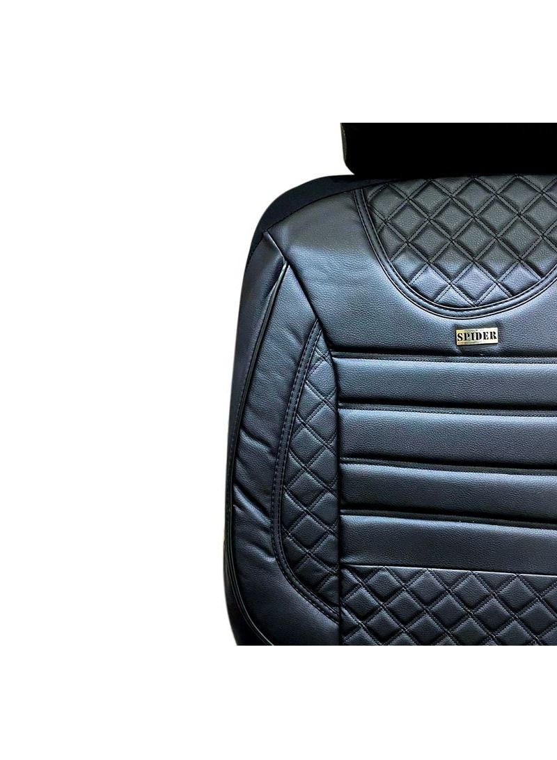 Agc Universal Seat Cover Cushion For 5 Seater Car Front/Back Seat and Head Rest, High Quality Rexine Premium Version -11 Pcs Set (Black With Stripes) - Image 5