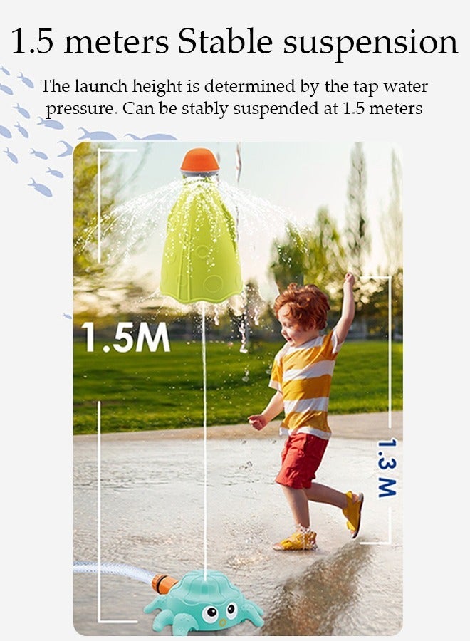 DUNISO Outdoor Water Spray Sprinkler Pump Spray Lawn Game Toys for Kids  and Toddlers Backyard Spinning Octopus Sprinkler Toy Water Toys for Summer Days Attaches to Garden Hose - Image 2
