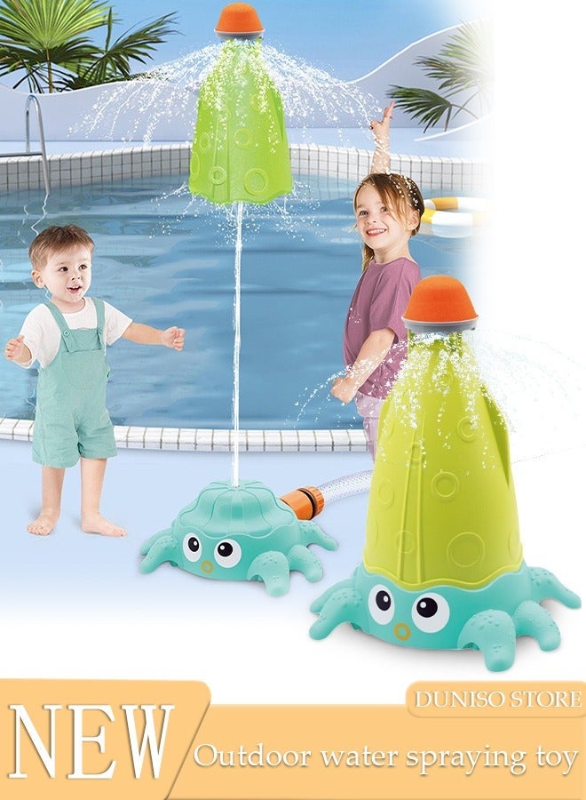 DUNISO Outdoor Water Spray Sprinkler Pump Spray Lawn Game Toys for Kids  and Toddlers Backyard Spinning Octopus Sprinkler Toy Water Toys for Summer Days Attaches to Garden Hose - Image 1
