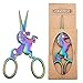 SUNNYCLUE 1pc Unicorn Sewing Scissors 45Inch Small Snips Stainless Steel Sharp Tip Brow Shaping Vintage Scissors Shears for DIY Crafting Needle Work Threading Art Work - Image 2