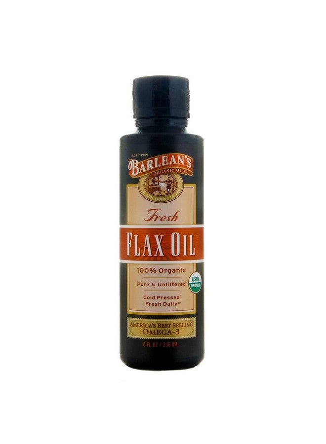Barlean's Organic Oils Fresh Flax Oil, 8-Ounce Bottles (Pack of 2)