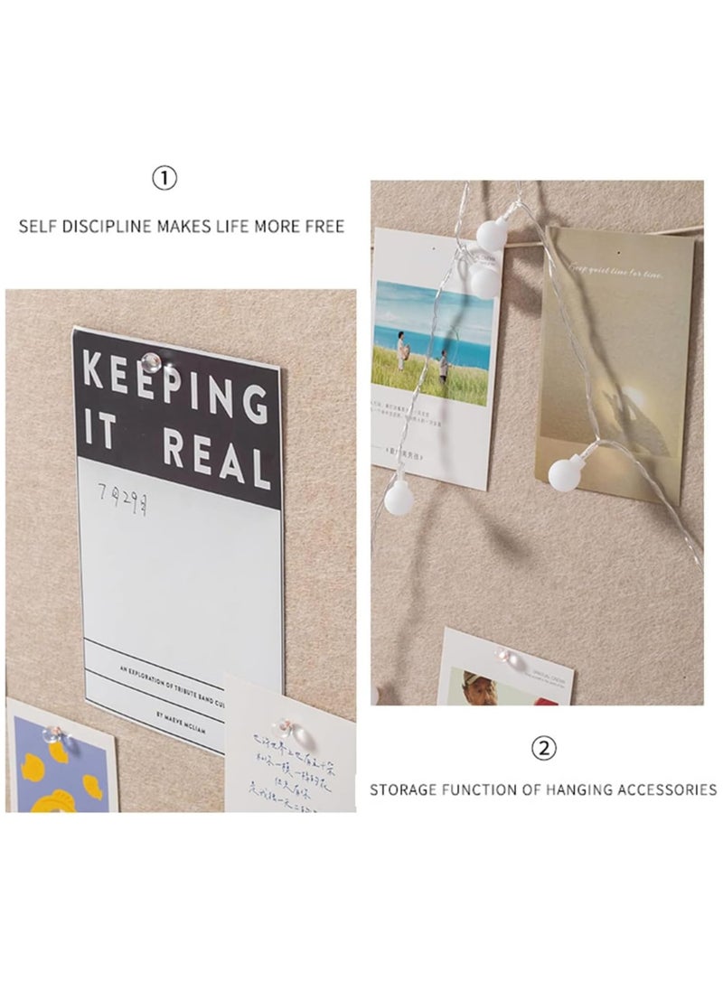 Generic - Bulletin Board Foldable Large Decorative Picture Framed Display Board  Bulletin Board for Displaying Notes Photos School Home Kitchen & Office Walls (Beige) - Image 1