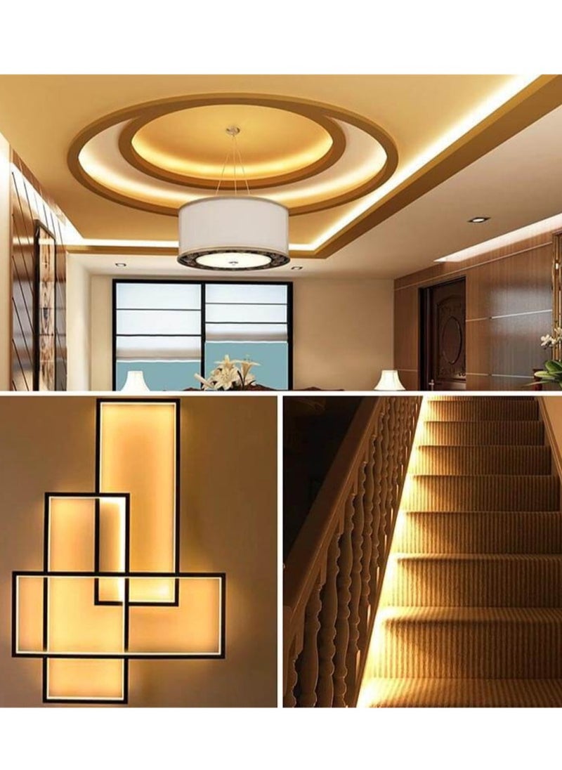 Generic Premium Quality Led Strip Light 120 LED High Bright IP44 LED Strip Light 2835 SMD With US Plug Led Connector For Indoor Outdoor Lighting Room And Kitchen Decoration Warm White  - Image 4