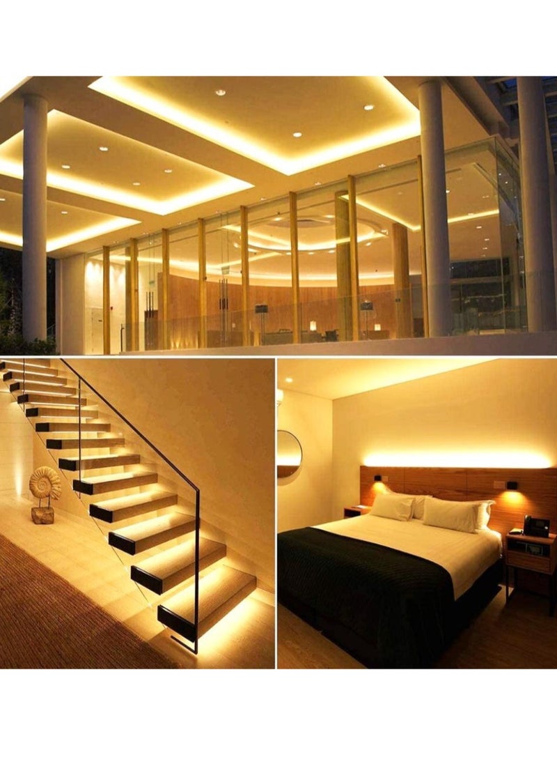 Generic Premium Quality Led Strip Light 120 LED High Bright IP44 LED Strip Light 2835 SMD With US Plug Led Connector For Indoor Outdoor Lighting Room And Kitchen Decoration Warm White  - Image 3