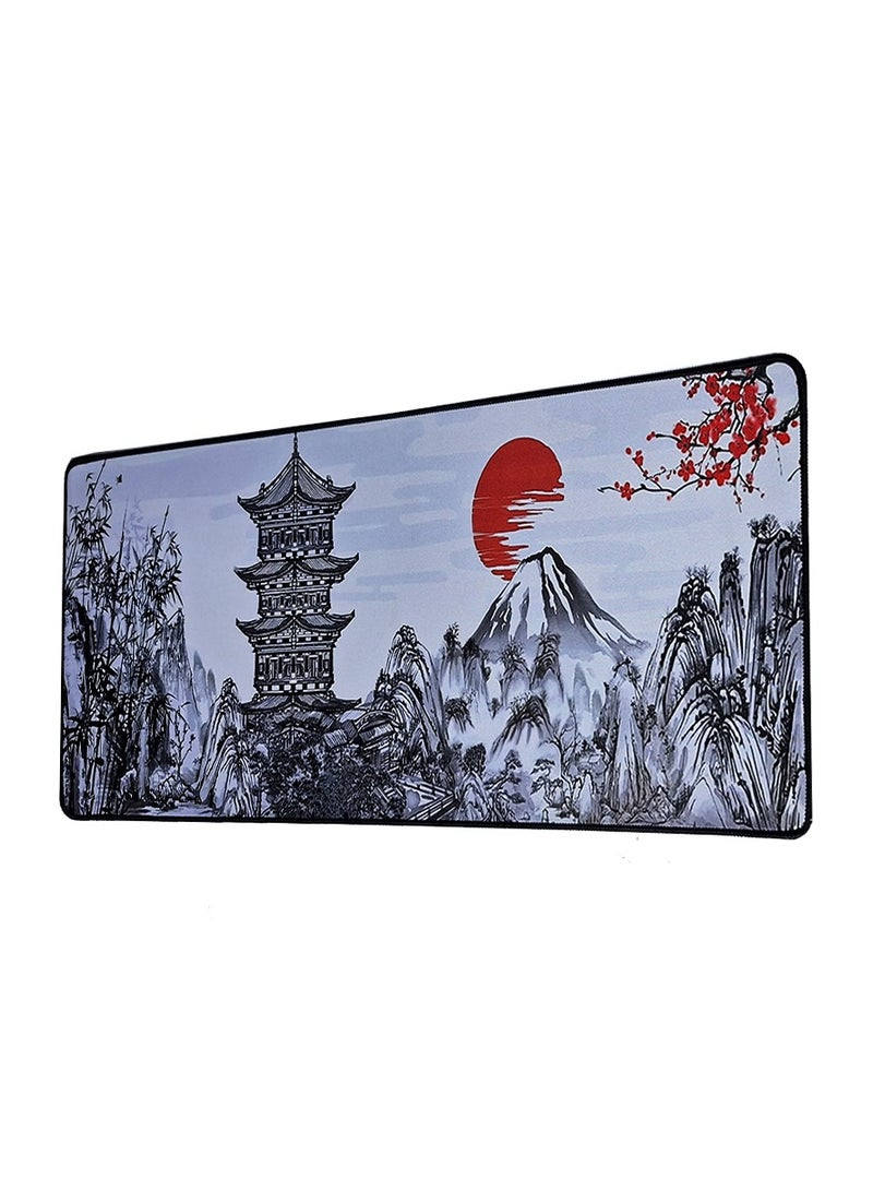 Large Japanese Cherry Blossom Mouse Pad with Non-Slip Base, 30cm x 70cm x 2mm to any workspace, whether it's for gaming, professional use, or home office. - Image 1