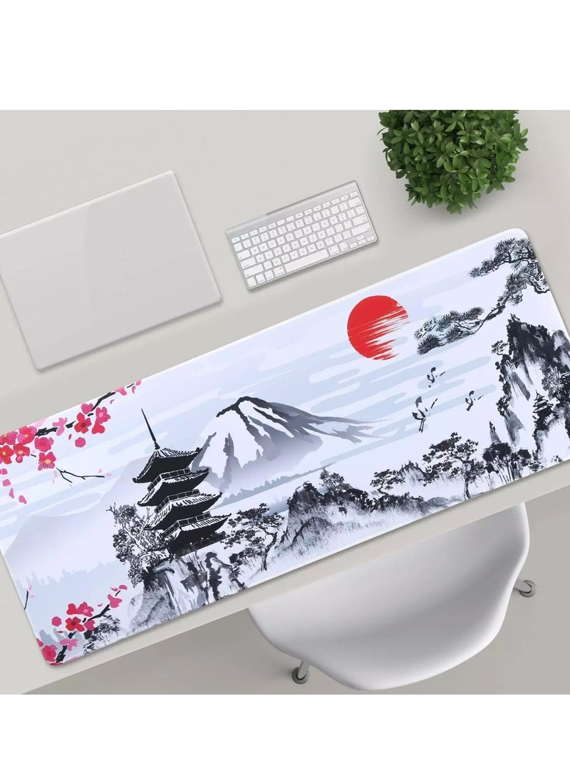 Large Japanese Cherry Blossom Mouse Pad with Non-Slip Base, 30cm x 70cm x 2mm to any workspace, whether it's for gaming, professional use, or home office. - Image 5