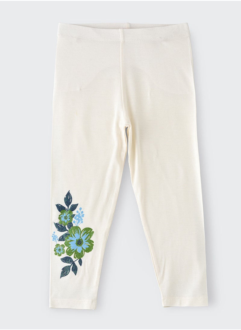 Jelliene Knit legging with print at hem  - Image 1