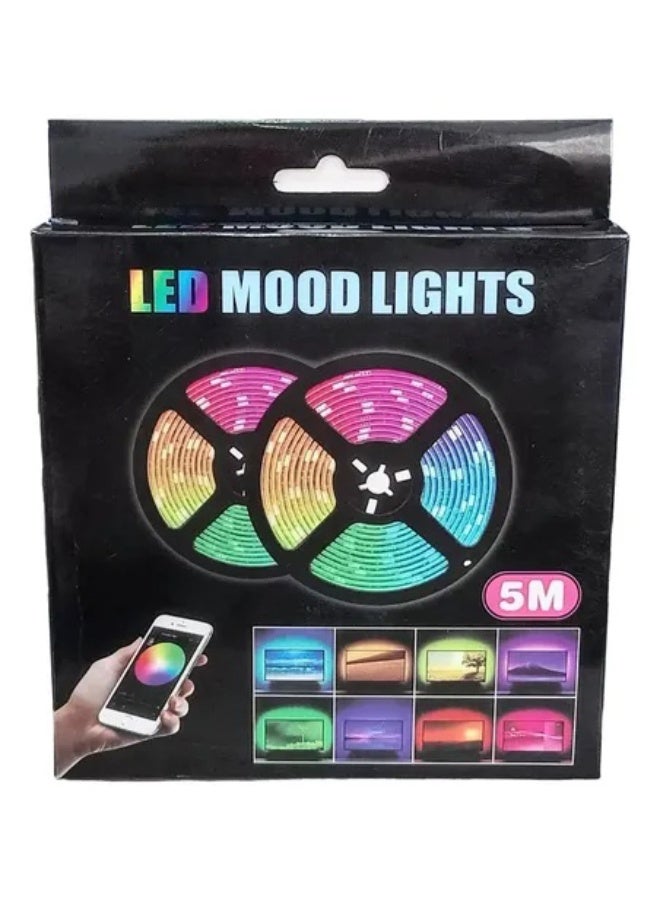 تويستيد مايندز شريط إضاءة LED RGB بطول 5 أمتار لشاشات الألعاب وأجهزة التلفزيون - مجموعة إضاءة خلفية يتم التحكم فيها عن بُعد مع مزامنة الموسيقى وألوان وأوضاع إضاءة قابلة للتعديل - إضاءة مزاجية لإعدادات الكمبيوتر أو المكتب أو غرفة الترفيه - Image 1