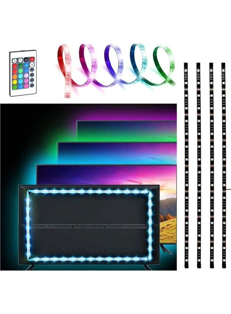 تويستيد مايندز شريط إضاءة LED RGB بطول 5 أمتار لشاشات الألعاب وأجهزة التلفزيون - مجموعة إضاءة خلفية يتم التحكم فيها عن بُعد مع مزامنة الموسيقى وألوان وأوضاع إضاءة قابلة للتعديل - إضاءة مزاجية لإعدادات الكمبيوتر أو المكتب أو غرفة الترفيه - Image 5