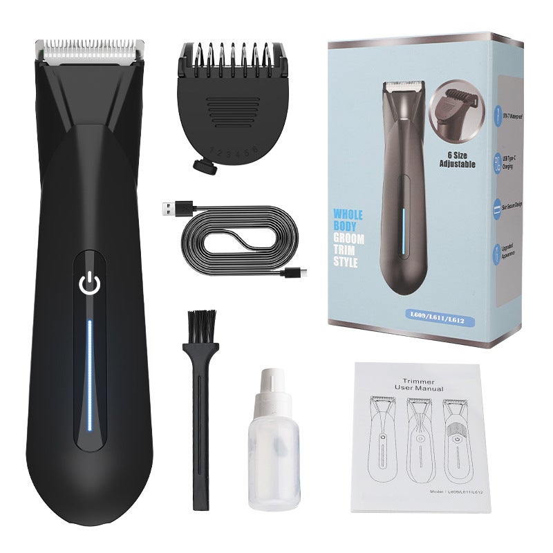 Electric Body Hair Trimmer for Men and Women, Waterproof USB Rechargeable - Image 1