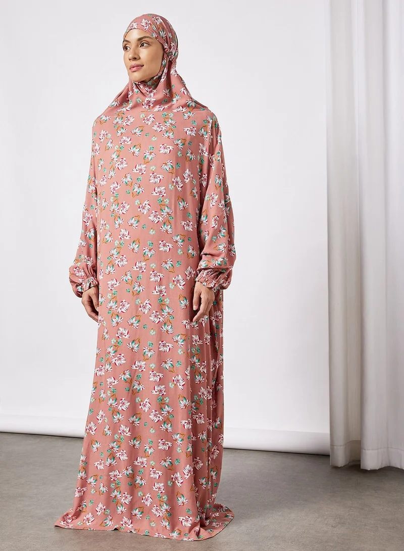 Hayat Praying Dress In Plain Colour And With Attached Veil