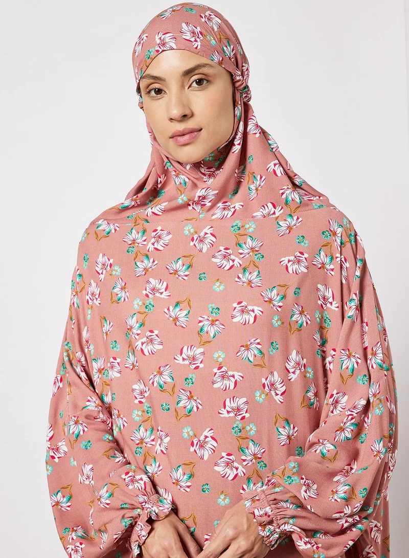 Hayat Praying Dress In Plain Colour And With Attached Veil