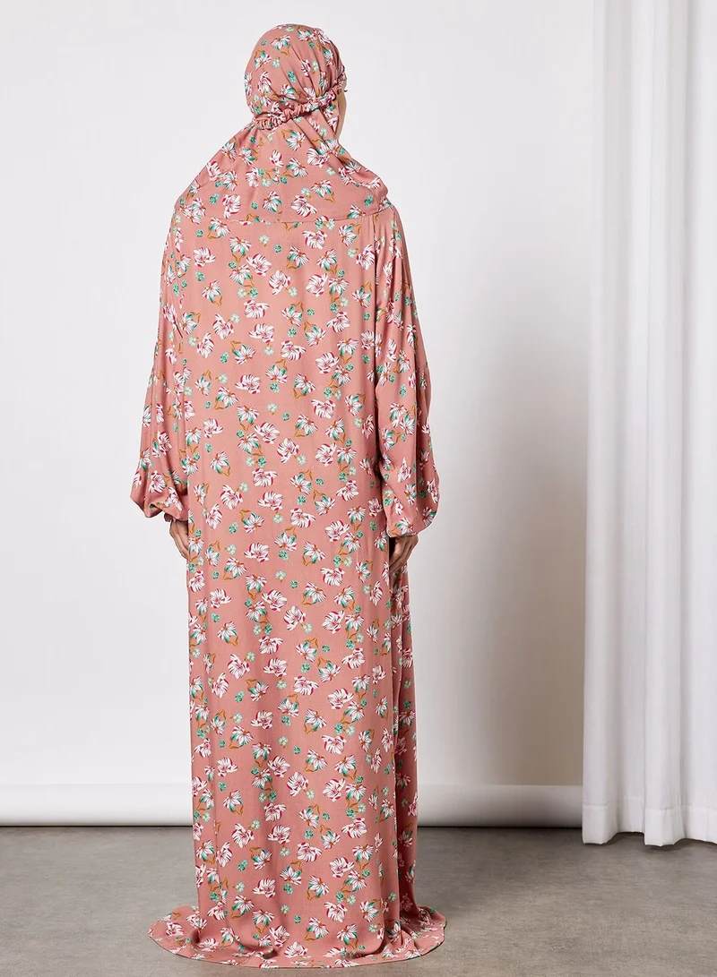 Hayat Praying Dress In Plain Colour And With Attached Veil