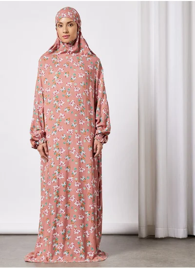 Hayat Praying Dress In Plain Colour And With Attached Veil