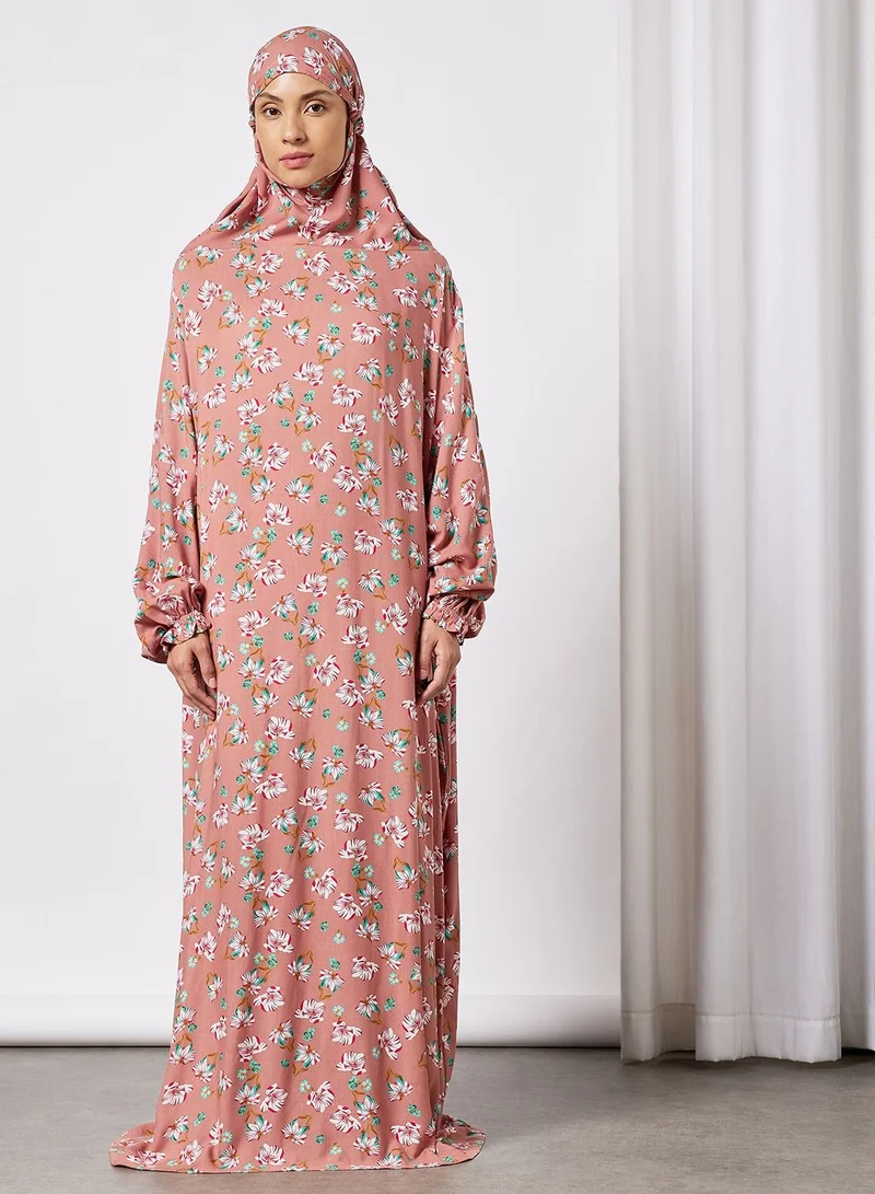 Hayat Praying Dress In Plain Colour And With Attached Veil