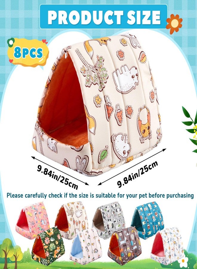 Cinnvoice مجموعة سينوفايس المكونة من 8 قطع من مخبأ خنازير غينيا، وسرير خنازير غينيا قابل للغسل، وملحقات قفص للحيوانات الصغيرة مثل الأرانب والقنافذ والفئران والشنشيلات والهامستر والنموس والجرذان (9.8 بوصة) - Image 2