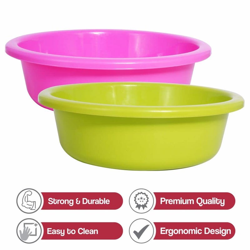 Wonder Homeware Prime Bowl 6 for Home/Kitchen, Set of 2 pc Bowl 4 LTR, Pink Green Color - Image 4
