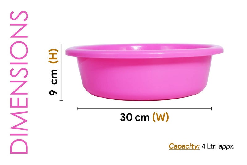 Wonder Homeware Prime Bowl 6 for Home/Kitchen, Set of 2 pc Bowl 4 LTR, Pink Green Color - Image 2