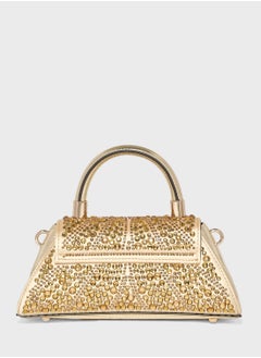 GUESS Embellished Beauvoir Top Handle Flap Over Clutches  - Image 2