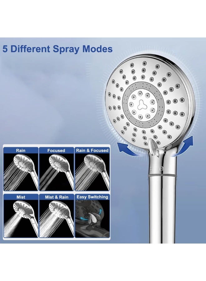 Filtered Shower Head Handheld – High Pressure Multi-Stage Water Purifier for Hard Water – Removes Chlorine, Protects Hair & Skin - Image 5