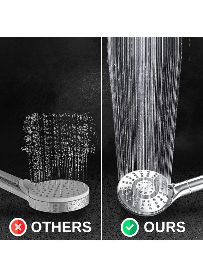 Filtered Shower Head Handheld – High Pressure Multi-Stage Water Purifier for Hard Water – Removes Chlorine, Protects Hair & Skin - Image 3