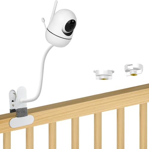AISVAN 157 inch Flexible Baby Monitor Clip Mount for HelloBaby HB6560HB6550HB65HB40HB6339HB66HB6550Pro ANMEATE SM935E Baby Camera Mount Holder Stand with Attach to Baby Crib Without Without Tools - Image 1