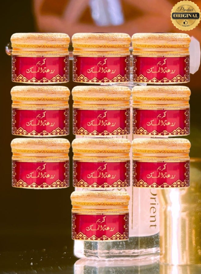 Banafa 10 Pieces Rowat Al Musk Cream 9g - Image 1