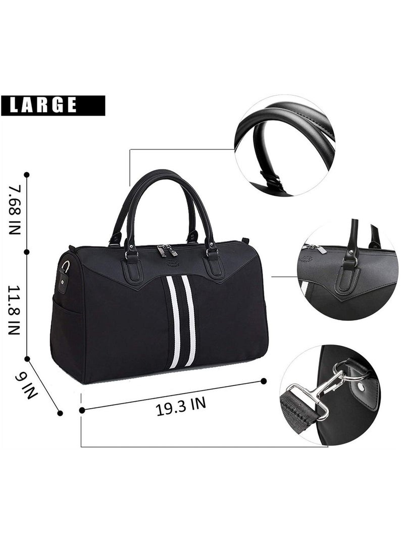 SYOSI - Travel Duffle Bag Gym Bag with Shoe Compartment and Wet Pocket Weekend Overnight Holdalls Tote Bag Hand Luggage Bag  for Women Men - Image 1